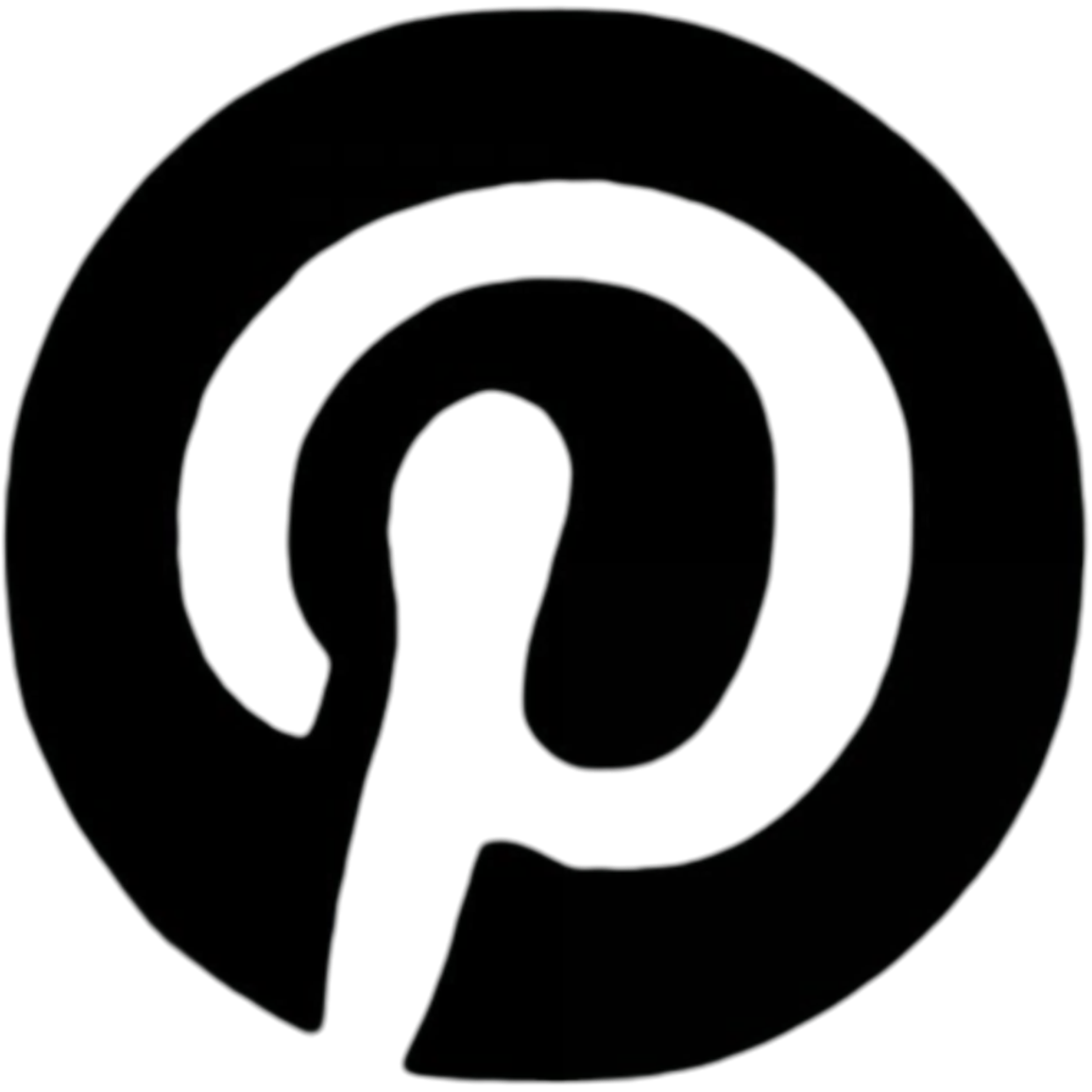 Pinterest Black Icon