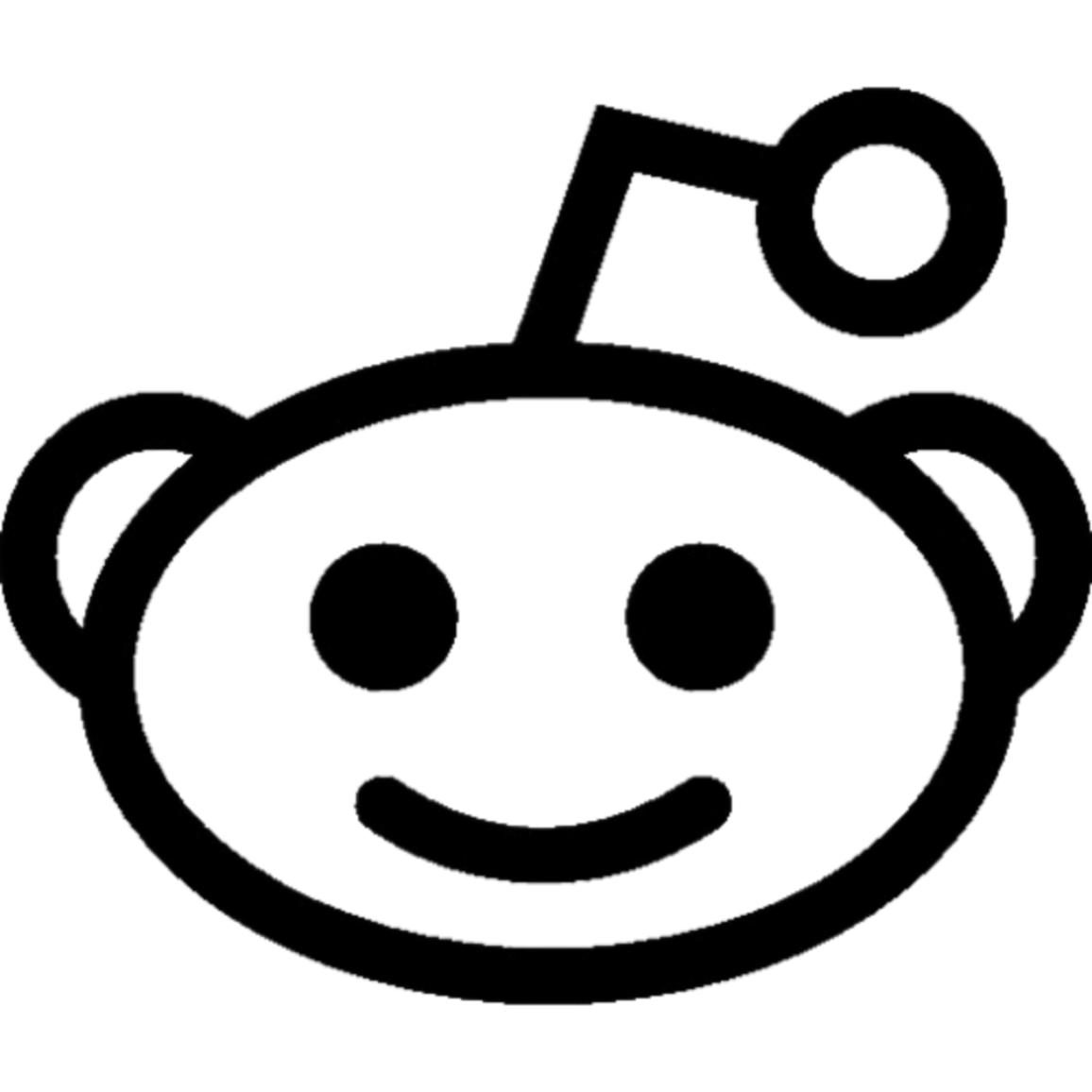 Reddit Black Icon