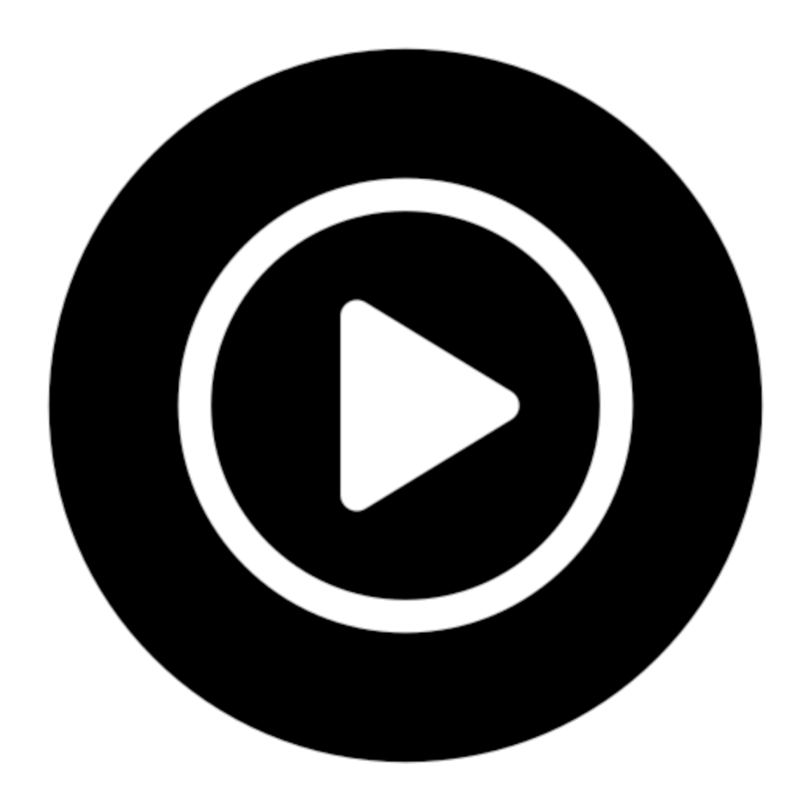YouTube Music Black Icon